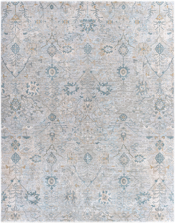 Brunswick BWK-2315 Traditional Polyester, Polypropylene Rug BWK2315-710103 Sage, Beige, Khaki, Denim, Medium Gray 50% Polyester, 50% Polypropylene 7'10" x 10'3"