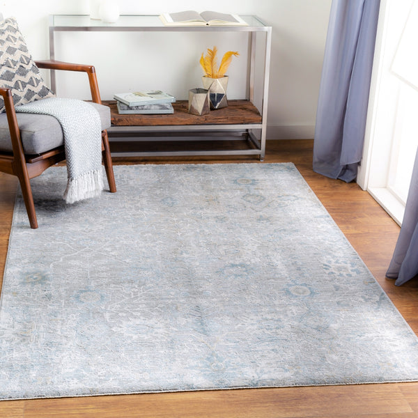 Brunswick BWK-2315 Traditional Polyester, Polypropylene Rug BWK2315-9122 Sage, Beige, Khaki, Denim, Medium Gray 50% Polyester, 50% Polypropylene 9' x 12'2"