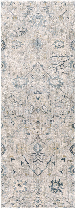 Brunswick BWK-2316 Traditional Polyester, Polypropylene Rug BWK2316-2773 Sage, Khaki, Beige, Ivory, Denim, Dark Green 50% Polyester, 50% Polypropylene 2'7" x 7'3"