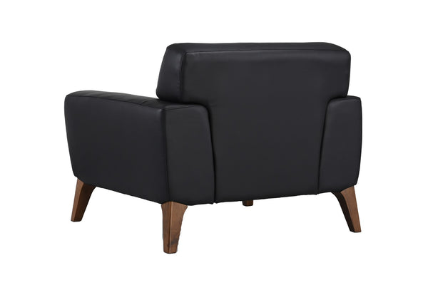 Porter Designs Modena Genuine Leather Modern Chair Black 02-204-03-0195