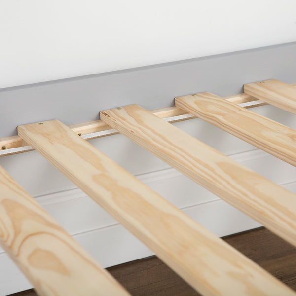 Walker Edison Solid Wood Twin over Twin Mission Design Bunk Bed - Grey in Solid Wood, Painted Finish BWTOTMSGY 842158101822