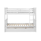 Walker Edison Solid Wood Twin over Twin Mission Design Bunk Bed - White in Solid Wood, Painted Finish BWTOTMSWH 842158101839