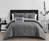 Adaline Grey King 5pc Comforter Set