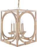 Braylee BYE-002 Traditional Metal, Wood, Composition Ceiling Light BYE-002  Metal, Wood, Metal, Composition 21"H x 16"W x 16"D