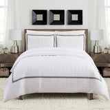 Faige White Queen 3pc Duvet Set