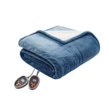 Woolrich Heated Plush to Berber Casual 100% Polyester Solid Knitted Microlight Heated Blanket WR54-1746