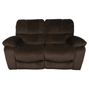 Porter Designs Ramsey Microfiber Dual seat Transitional Reclining Love Brown 03-112C-02B-6012