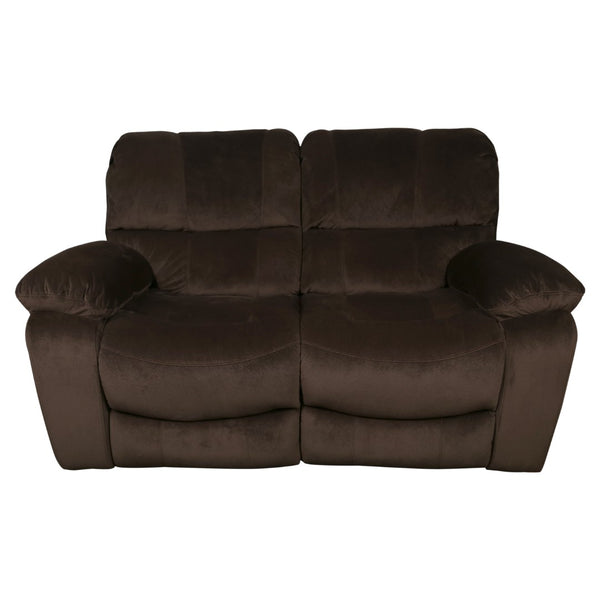 Porter Designs Ramsey Microfiber Dual seat Transitional Reclining Love Brown 03-112C-02B-6012