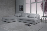 VIG Furniture Divani Casa Ashfield - Modern Grey Fabric Left Facing Sectional Sofa VGYIC08B