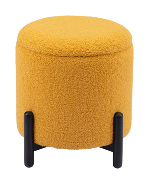 Zuo Modern Calistoga 100% Polyester, Plywood, MDF, Beech Wood Modern Ottoman Yellow 100% Polyester, Plywood, MDF, Beech Wood