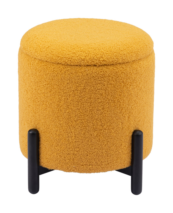 Zuo Modern Calistoga 100% Polyester, Plywood, MDF, Beech Wood Modern Ottoman Yellow 100% Polyester, Plywood, MDF, Beech Wood