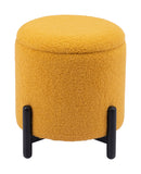 Zuo Modern Calistoga 100% Polyester, Plywood, MDF, Beech Wood Modern Ottoman Yellow 100% Polyester, Plywood, MDF, Beech Wood