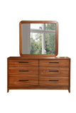 Nova Mirror in Honey Maple - Elegant Mahogany Design, Fully Assembled, Perfect for Your Dresser!