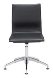 Zuo Modern Glider 100% Polyurethane, Plywood, Steel Modern Commercial Grade Conference Chair Black, Silver 100% Polyurethane, Plywood, Steel