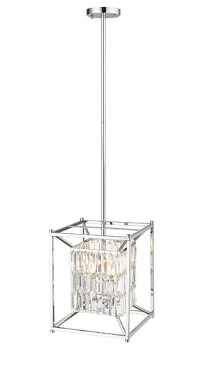 Bethel Chrome Chandelier in Metal & Crystal