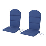Malibu Outdoor Water-Resistant Adirondack Chair Cushions (Set of 2), Navy Blue