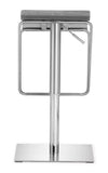 Zuo Modern Dazzer Stainless Steel Modern Commercial Grade Barstool Silver, Chrome Stainless Steel