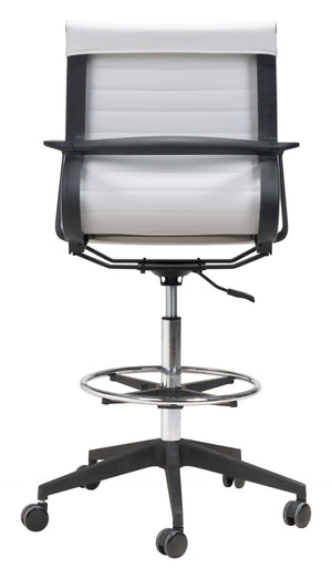 Zuo Modern Stacy 100% Polyurethane, Steel, Nylon Modern Commercial Grade Office Chair White, Black, Chrome 100% Polyurethane, Steel, Nylon