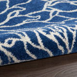 Nourison Passion PSN17 Contemporary Machine Made Power-loomed Indoor Area Rug Navy/Ivory 9' x 12' 99446817778