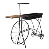 Sagebrook Home Contemporary Metal/wood, Bike Planter, Brown/black 16522 Brown/black Iron