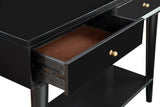 Alpine Furniture Flynn Console Table, Black 966BLK-63 Black Mahogany Solids & Okoume Veneer 42 x 14 x 33