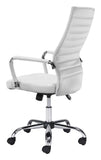 Zuo Modern Primero 100% Polyurethane, Plywood, Steel Modern Commercial Grade Office Chair White, Silver 100% Polyurethane, Plywood, Steel