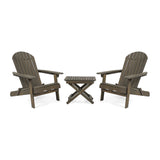 Malibu Outdoor 2 Seater Acacia Wood Chat Set, Gray Noble House