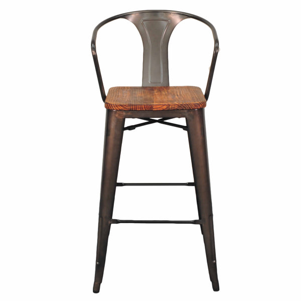 Metropolis Metal Bar Stool - Set of 4 - Gunmetal