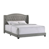 Intercon Rhyan Traditional Upholstered King Bed UB-BR-RHYKNG-SMK-C UB-BR-RHYKNG-SMK-C