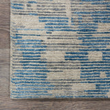 Nourison Ellora ELL01 Modern Handmade Knotted Indoor only Area Rug Blue 5'6" x 7'5" 99446384508