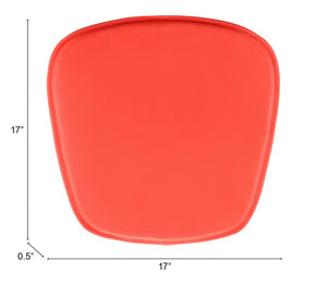 Zuo Modern Wire 100% Polyurethane, Foam Modern Commercial Grade Cushions Red 100% Polyurethane, Foam