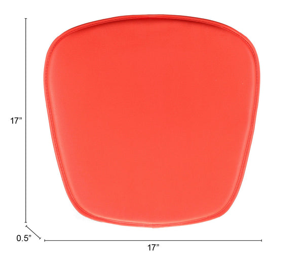 Zuo Modern Wire 100% Polyurethane, Foam Modern Commercial Grade Cushions Red 100% Polyurethane, Foam