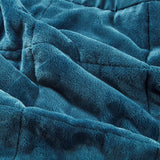 Madison Park Coleman Casual 100% Polyester Reversible Plush to Microfiber DA Blanket Teal King:108x90" MP51-7654