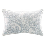 Chelsea Traditional 100% Cotton Sateen Oblong Pillow W/ Emb. Paisley