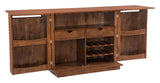 English Elm EE2615 Acacia Wood Mid Century Commercial Grade Bar Cabinet Walnut Acacia Wood