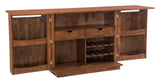 Zuo Modern Linea Acacia Wood Mid Century Commercial Grade Bar Cabinet Walnut Acacia Wood