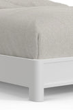 Alpine Furniture Stapleton Queen Panel Bed, White 2090-01Q White Mahogany Solids & Veneer 84 x 64 x 52