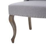 Niclas Modern Upholstered Fabric Chair, Light Gray Noble House