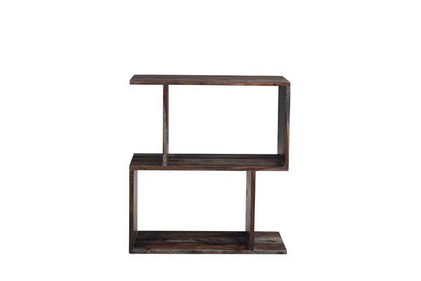 Porter Designs Fall River Solid Sheesham Wood Contemporary Bookcase Gray 10-117-01-4497