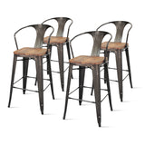 Metropolis Metal Bar Stool - Set of 4 - Gunmetal