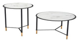 EE2662 Tempered Glass, Steel Modern Commercial Grade Coffee Table Set