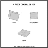 Madison Park Bennett Traditional 100% Polyester Reversible Jacquard Coverlet  Set MP13-7396