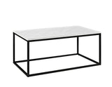 Walker Edison Mixed Material Coffee Table - Marble in High-Grade MDF, Powder Coated Metal, Durable Laminate C42LWSQMB 842158107633
