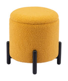 Zuo Modern Calistoga 100% Polyester, Plywood, MDF, Beech Wood Modern Ottoman Yellow 100% Polyester, Plywood, MDF, Beech Wood