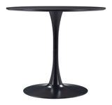 Zuo Modern Opus MDF, Steel Modern Commercial Grade Dining Table Black MDF, Steel