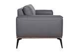 Porter Designs Pietro Top Grain Leather Contemporary Sofa Gray 02-204C-01-2110