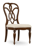 Leesburg Traditional-Formal Splatback Side Chair In Rubberwood Solids And Mahogany Veneers With Fabric - Set of 2