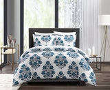 Chic Home Yazmin Bed In a Bag Duvet Set Blue Twin