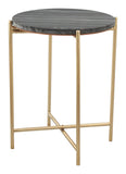 David Marble, MDF, Iron Modern Commercial Grade Side Table