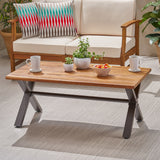 Sanibel Outdoor Acacia Wood Coffee Table, Teak Noble House